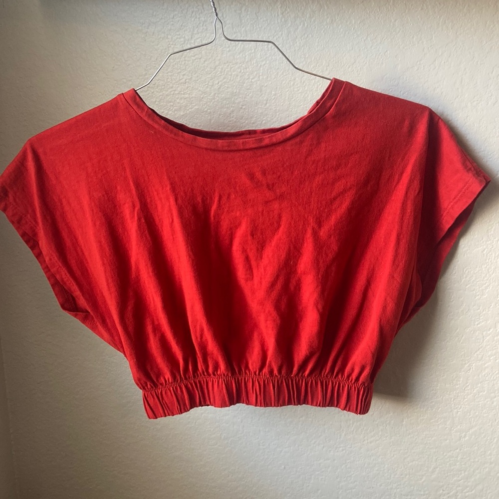 zara cropped tee